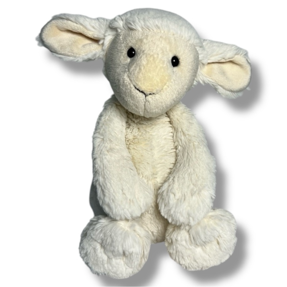 Jellycat Bashful Lamb Medium 11" Cream Ivory Plush Stuffed Animal Spring Easter